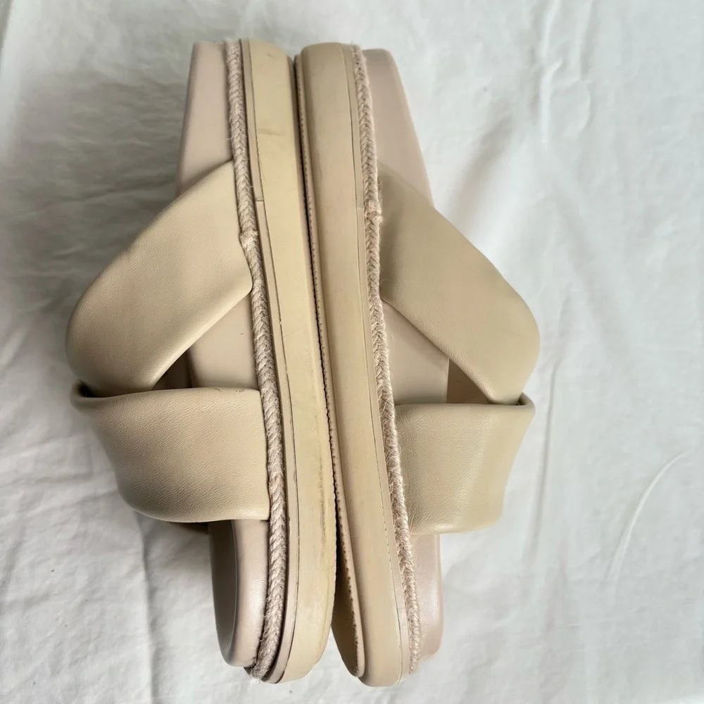 Vince Camuto Cresila Leather Light Platform Sandal Ivory Size 9 - Picture 11 of 12